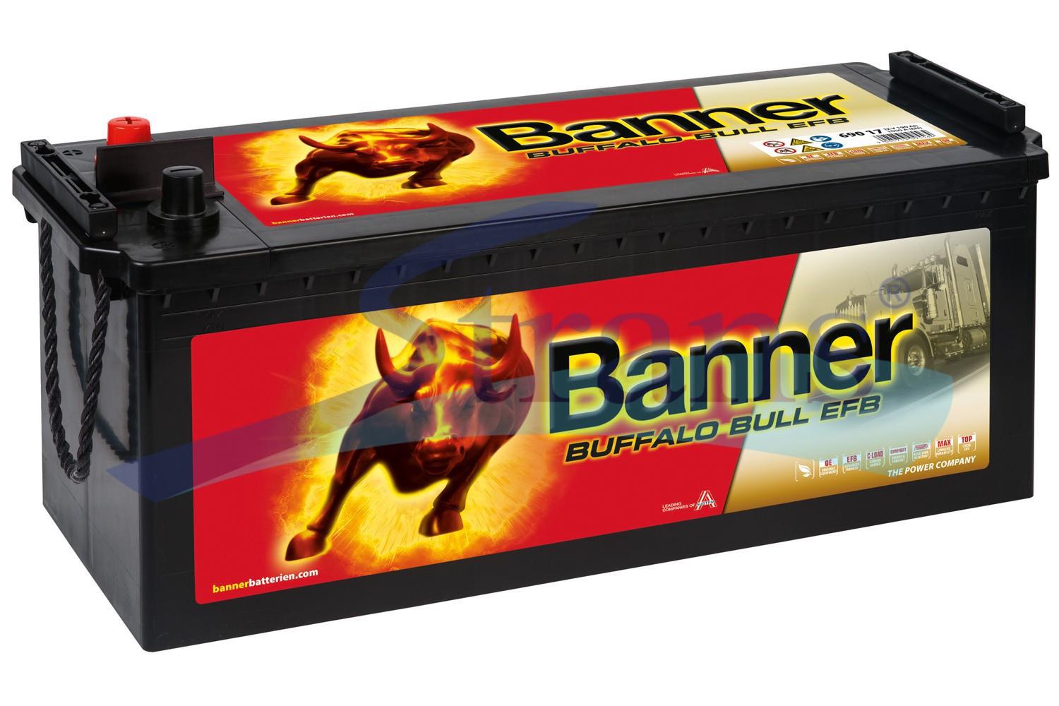 АКУМУЛЯТОР 12V 190AH 1050A L+ EN BUFFALO BULL EFB 514*223*220MM EFB69017