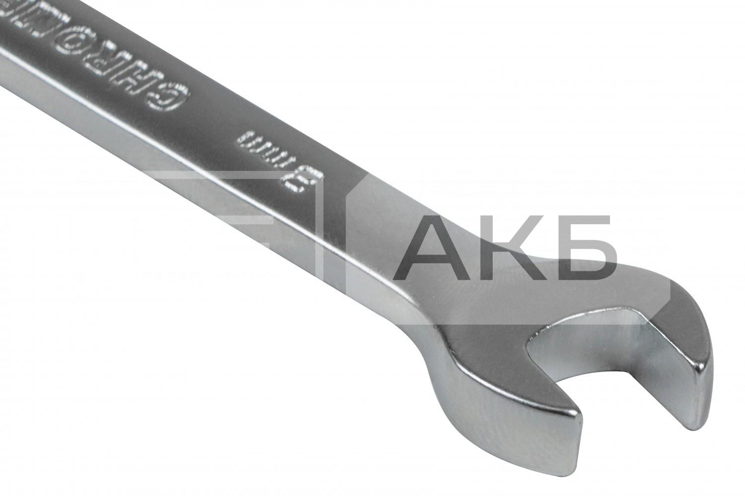 КЛЮЧ РОЖКОВО-НАКИДНИЙ З ТРЕЩІТКОЮ GUT MECHANIC 8MM RW0008