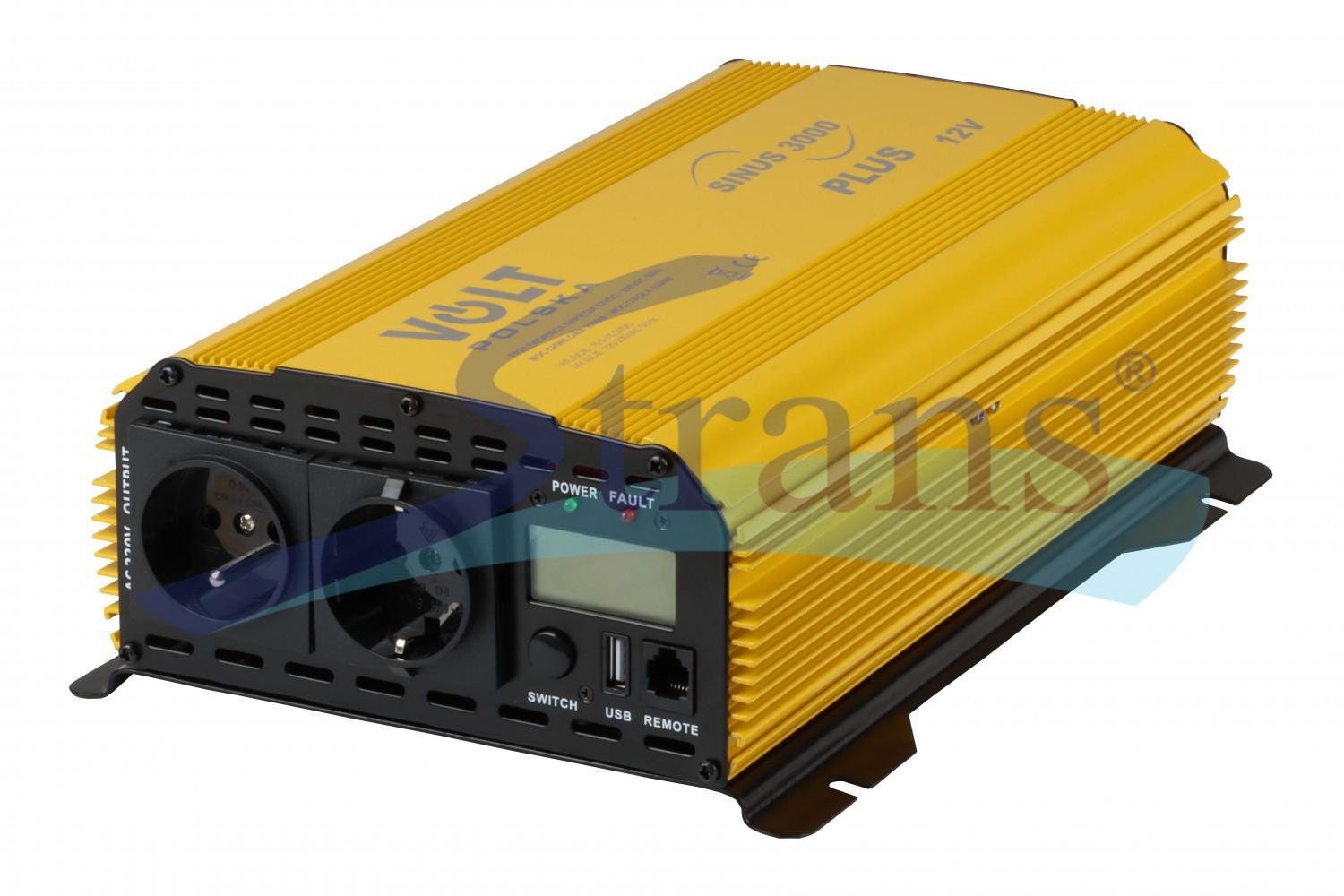 ПЕРЕТВОРЮВАЧ НАПРУГИ VOLT SINUS 12V/230V 2000/4000W (ПРАВИЛЬНА (ЧИСТА) СИНУСОЇДА) 3SIR400012PRZ70