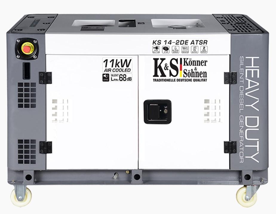 ГЕНЕРАТОР ДИЗЕЛЬНИЙ  KONNER&SOHNEN KS 14-2DE ATSR 2018 РІК 11KW 13.75KVA 230/400V VIN:KS 14-2DE ATSR ТРИФАЗНИЙ ЕЛЕКТРОЗАПУСК KS142DEATSR