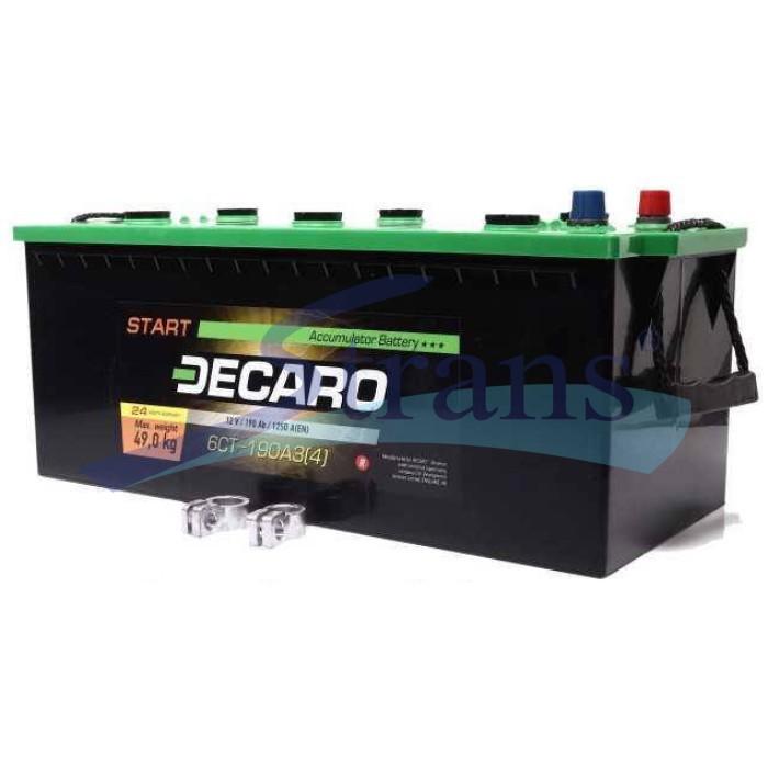 АКУМУЛЯТОР 12V 190AH 1250A R+ DECARO MASTER 513*223*217MM