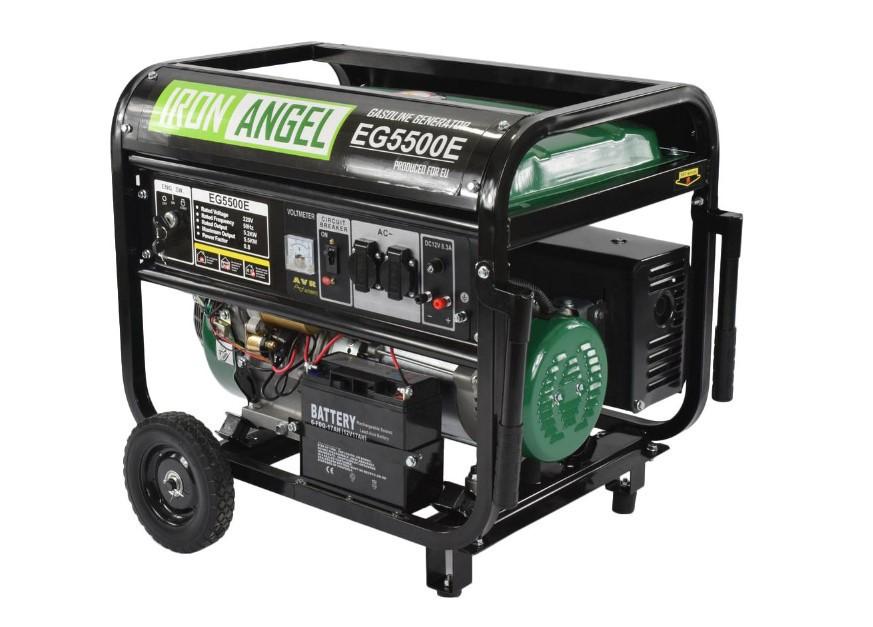 ГЕНЕРАТОР БЕНЗИНОВИЙ IRON ANGEL EG 5500 E3 6.87/6.5KVA 5.5/5.2KW ТРИФАЗНИЙ ЕЛЕКТРОСТАРТЕР EG5500E3