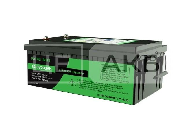 АКУМУЛЯТОР LIFEPO4 (ЛІТІЙ-ЗАЛІЗО-ФОСФАТНИЙ) 12V 200AH 100A BMS 220*250*500MM (ДЛЯ КОТЛІВ, СОНЯЧНИХ БАТАРЕЙ, ДБЖ, КЕМПІНГІВ..)