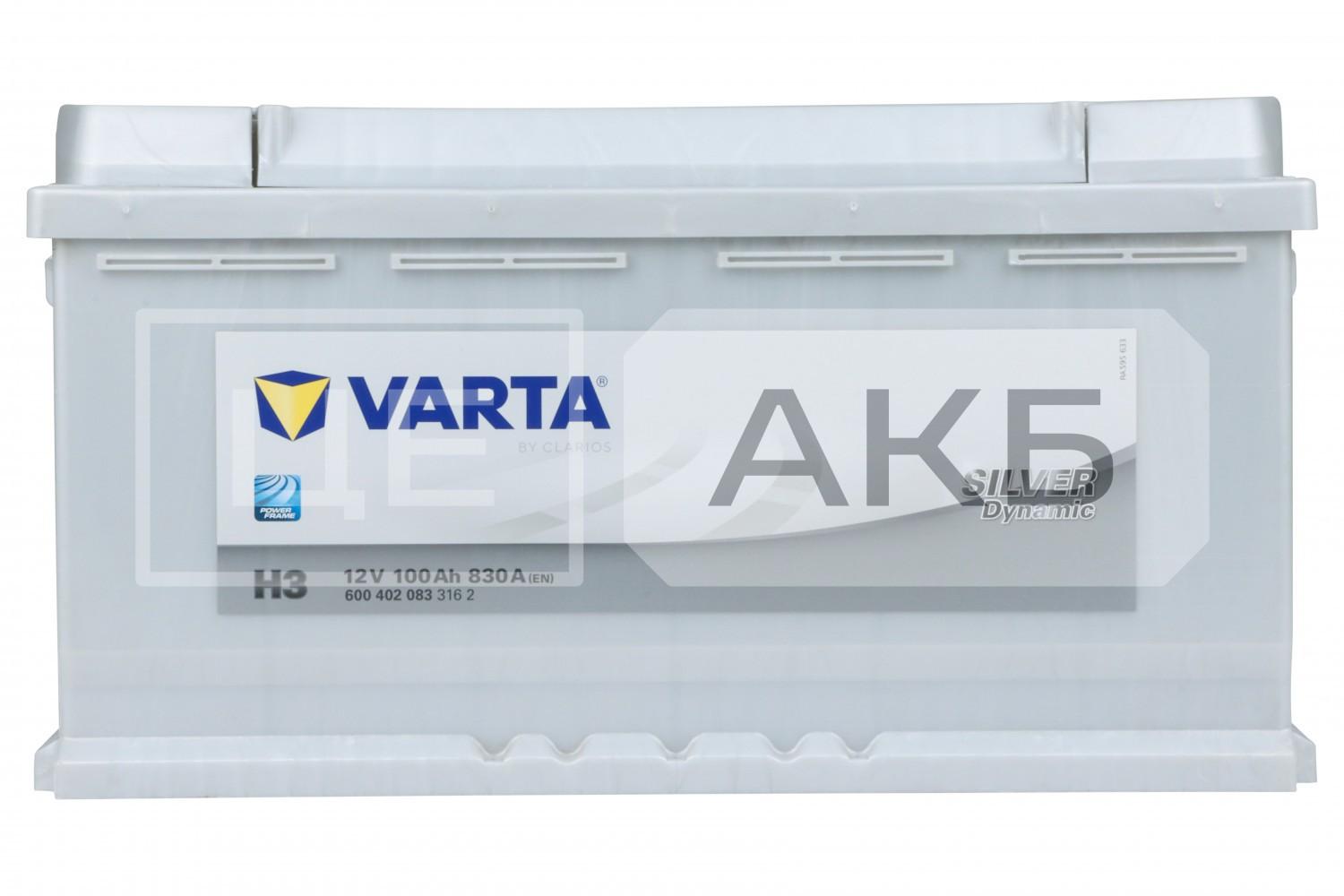 АКУМУЛЯТОР 12V 100AH 830A R+ DYNAMIC SLI 353*175*190MM 600402083