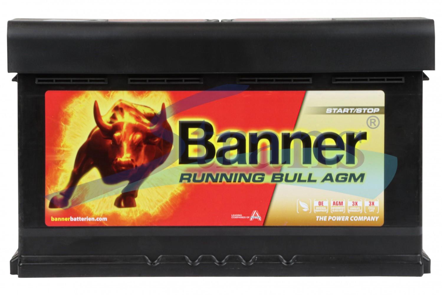 АКУМУЛЯТОР AGM 12V 80AH 800А R+ RUNNING BULL AGM 315*175*190MM AGM58001