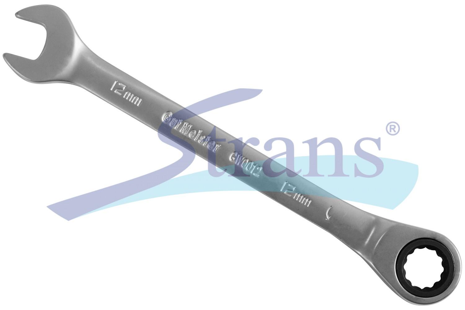 КЛЮЧ РОЖКОВО-НАКИДНИЙ З ТРЕЩІТКОЮ GUT MEISTER 12MM RW0012