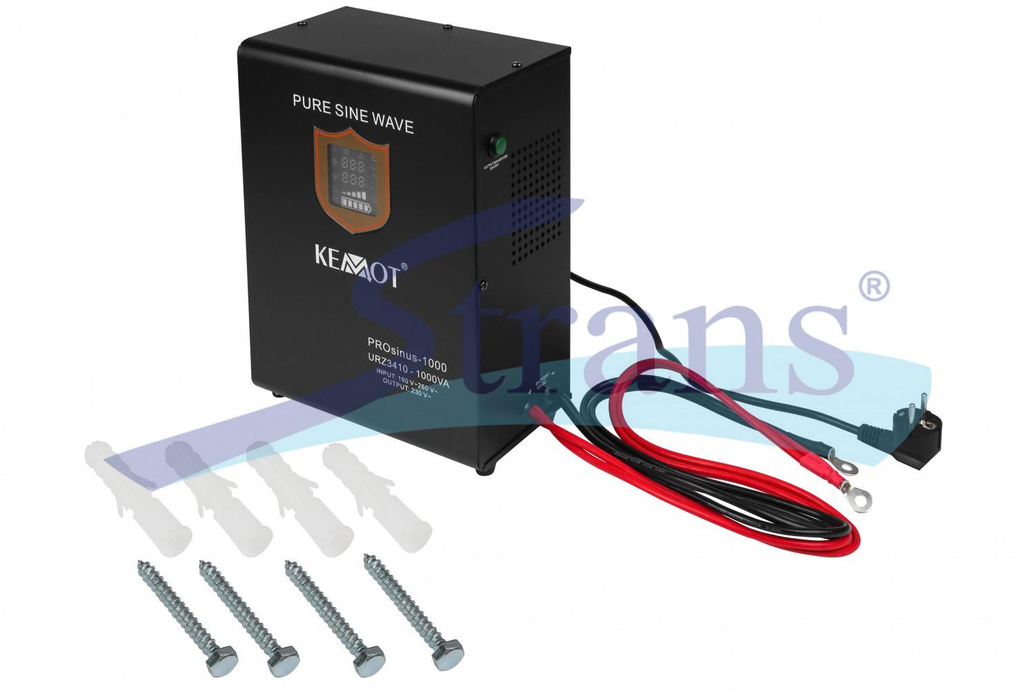 ДЖЕРЕЛО БЕЗПЕРЕБІЙНОГО ЖИВЛЕННЯ (UPS) KEMOT PROSINUS-1000 12/230V 700W/1000VA 10A (ПРАВИЛЬНА (ЧИСТА) СИНУСОЇДА) URZ3410
