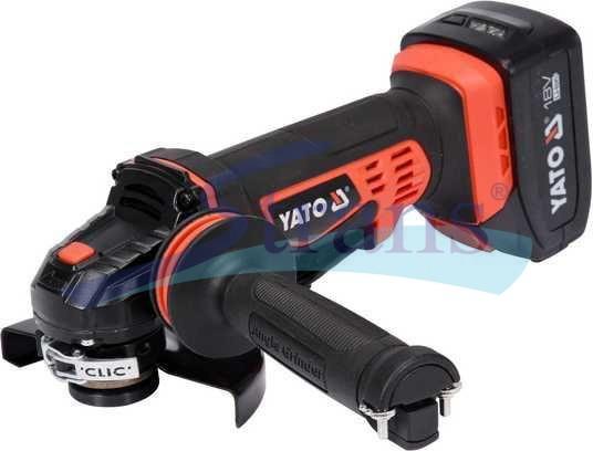 ШЛІФМАШИНА КУТОВА АКУМУЛЯТОРНА YATO Ø125MM 18V 3AH 10000 ОБ/ХВ YT82828