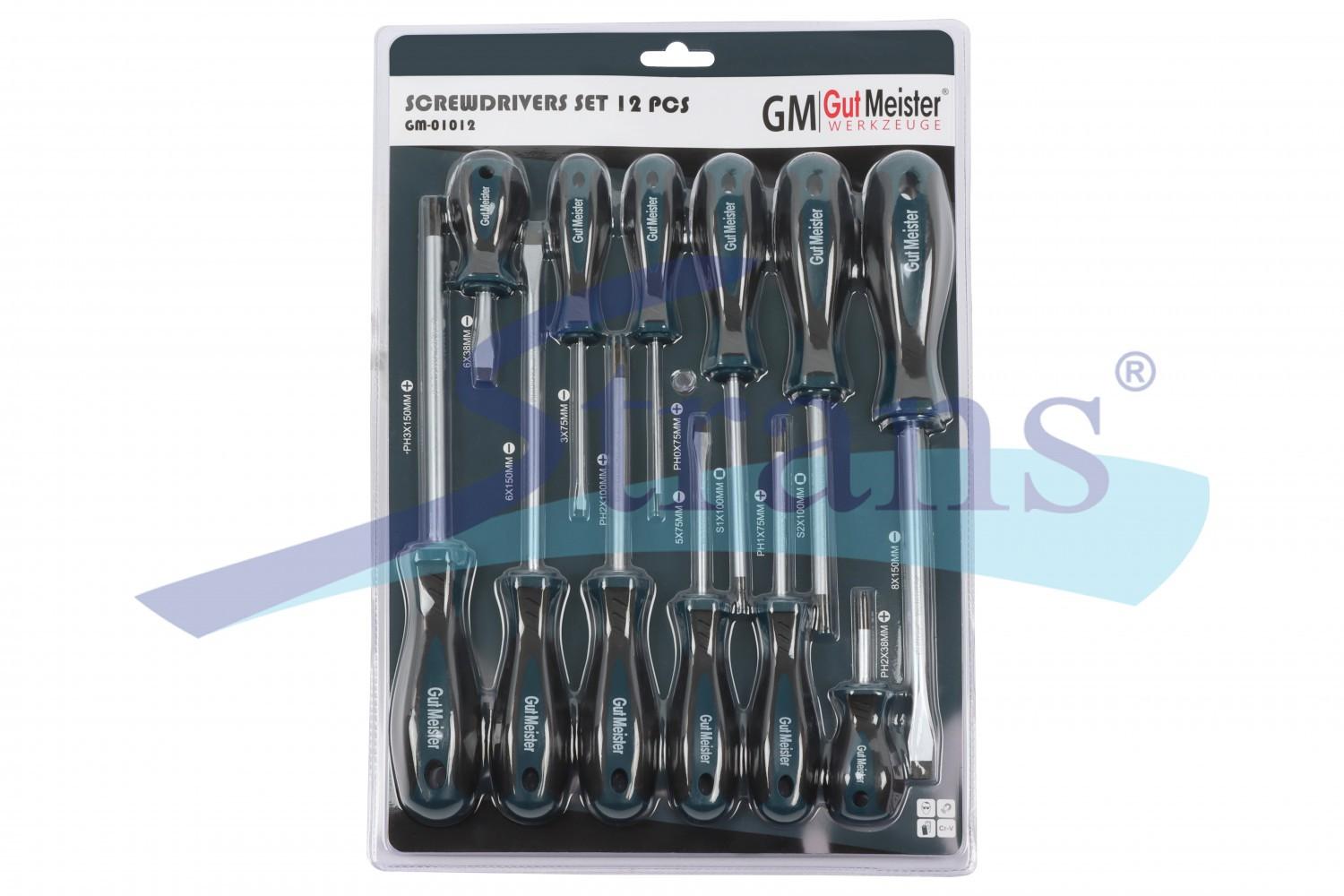 НАБІР ВИКРУТОК МАГНІТНИХ GUT MEISTER 12ШТ GM01012