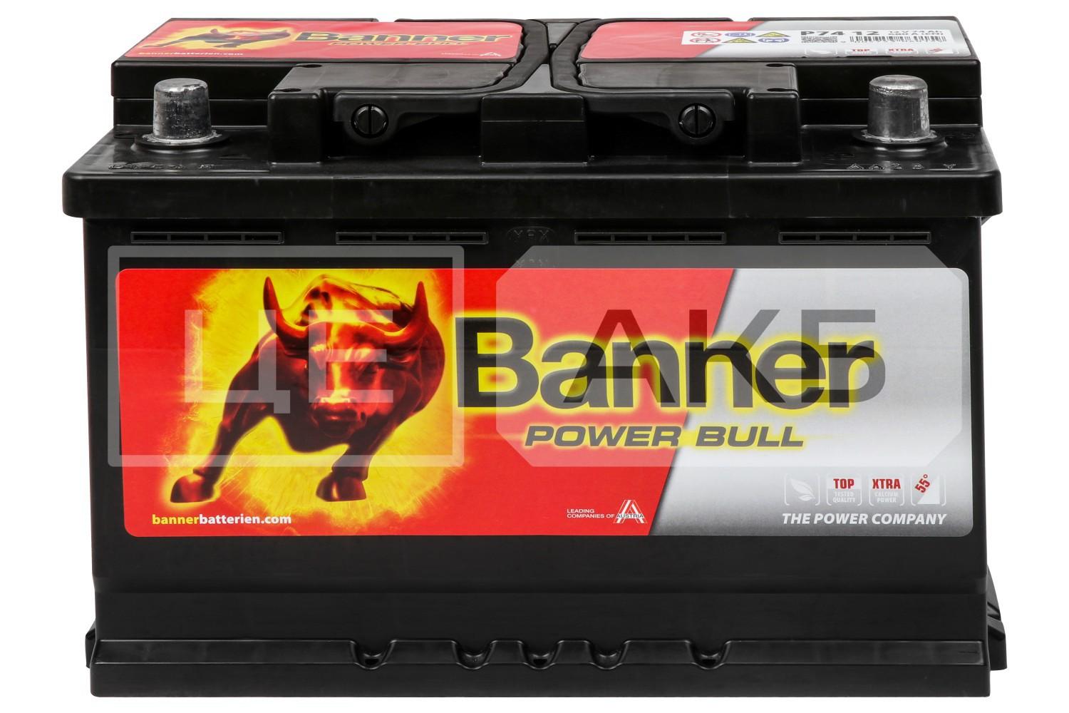 АКУМУЛЯТОР 12V 74AH 680A R+  EN POWER BULL 278*175*190MM P7412
