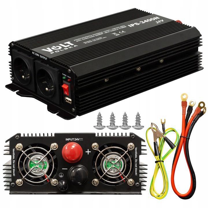 ПЕРЕТВОРЮВАЧ НАПРУГИ 24V/230V 1700/3400W 3IPS340024N