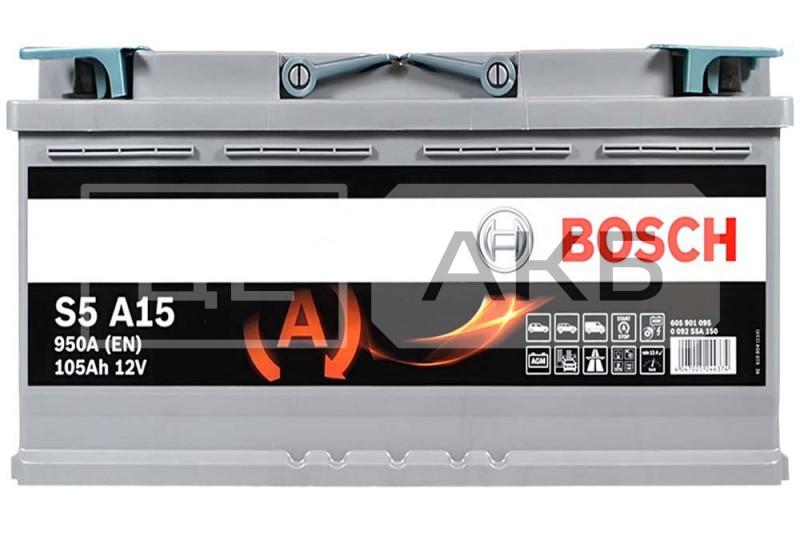 АКУМУЛЯТОР AGM 12V 105AH 950A R+ START&STOP 394*175*190MM 0092S5A150