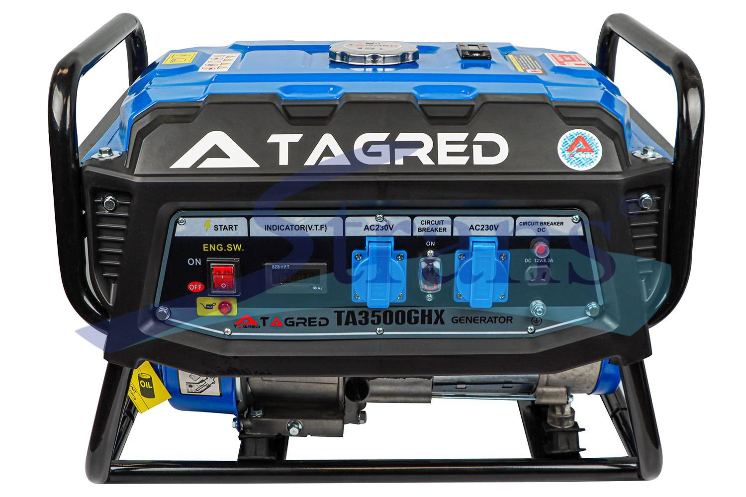 ГЕНЕРАТОР БЕНЗИНОВИЙ TAGRED TA3500GHX 230V 3.5KW ОДНОФАЗНИЙ РУЧНИЙ ЗАПУСК TA3500GHX