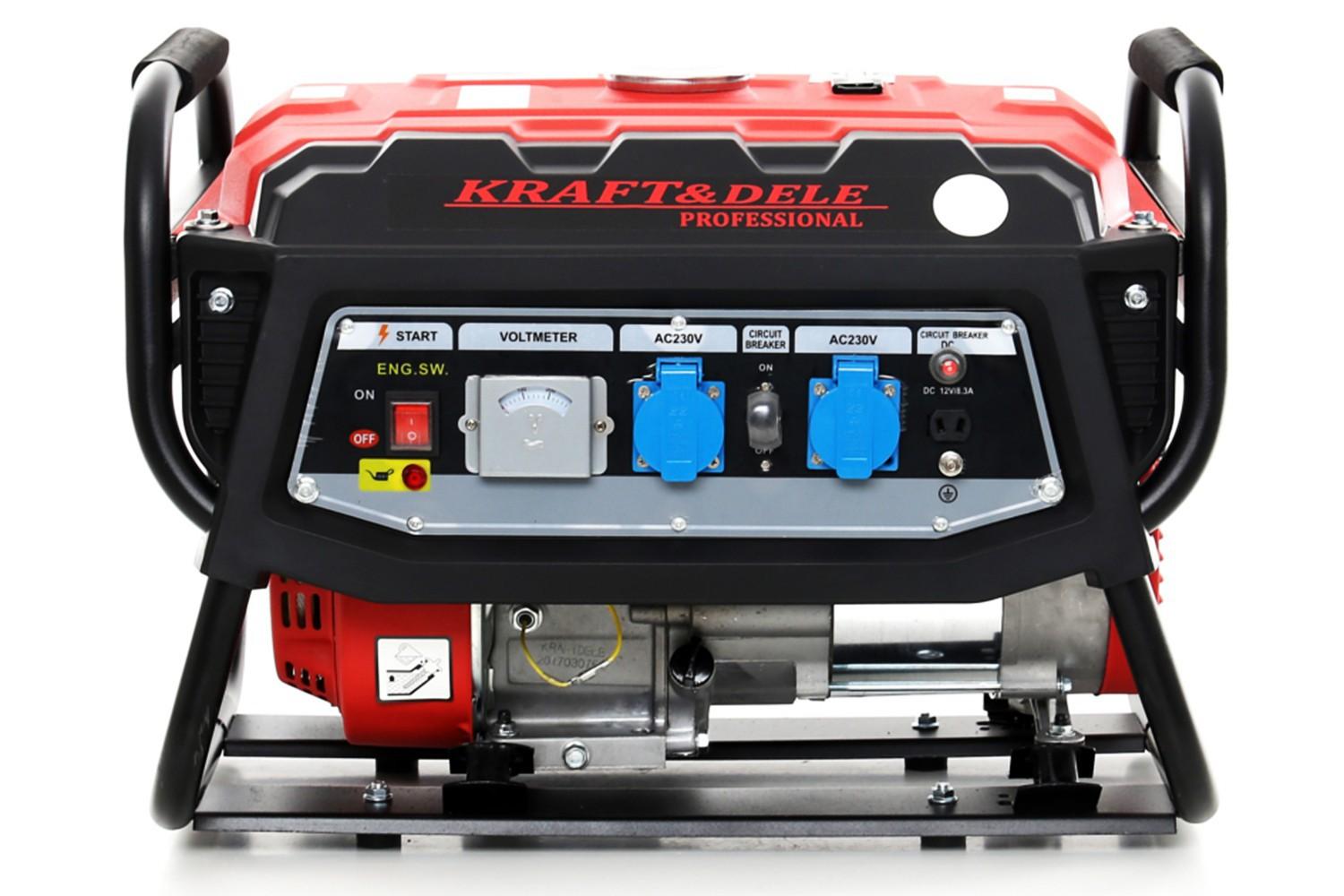 ГЕНЕРАТОР БЕНЗИНОВИЙ KRAFT&DELE KD136 220V 2.8/3.0KW ОДНОФАЗНИЙ / РУЧНИЙ ЗАПУСК KD136