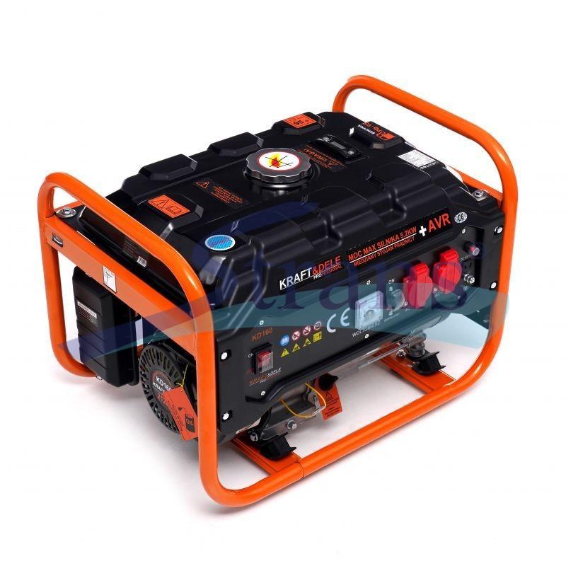 ГЕНЕРАТОР БЕНЗИНОВИЙ KRAFT&DELE KD160 2.8/3.5KW 3.5/4.4KVA 230V ОДНОФАЗНИЙ РУЧНИЙ ЗАПУСК KD160
