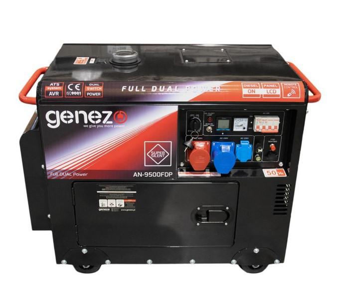 ГЕНЕРАТОР ДИЗЕЛЬНИЙ GENEZO AN-9500 FDP 2022 РІК 9.5KVA 7.5KW 230/400V ТРИФАЗНИЙ/ОДНОФАЗНИЙ ЕЛЕКТРОЗАПУСК/ ДИСТАНЦІЙНИЙ AN9500FDP
