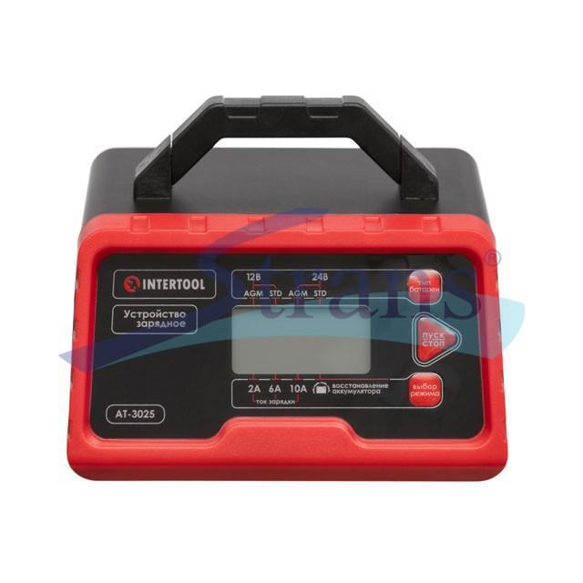 ПРИСТРІЙ ЗАРЯДНИЙ АКУМУЛЯТОРА 12V 2A/6A/10A, 24V 2A/6A 2.2-200AH AT3025