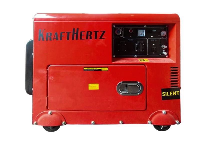 ГЕНЕРАТОР ДИЗЕЛЬНИЙ KRAFHERTZ KH6600D 6 KVA 4.8KW 230V/400V ОДНОФАЗНИЙ ЕЛЕКТРОЗАПУСК KH6600D