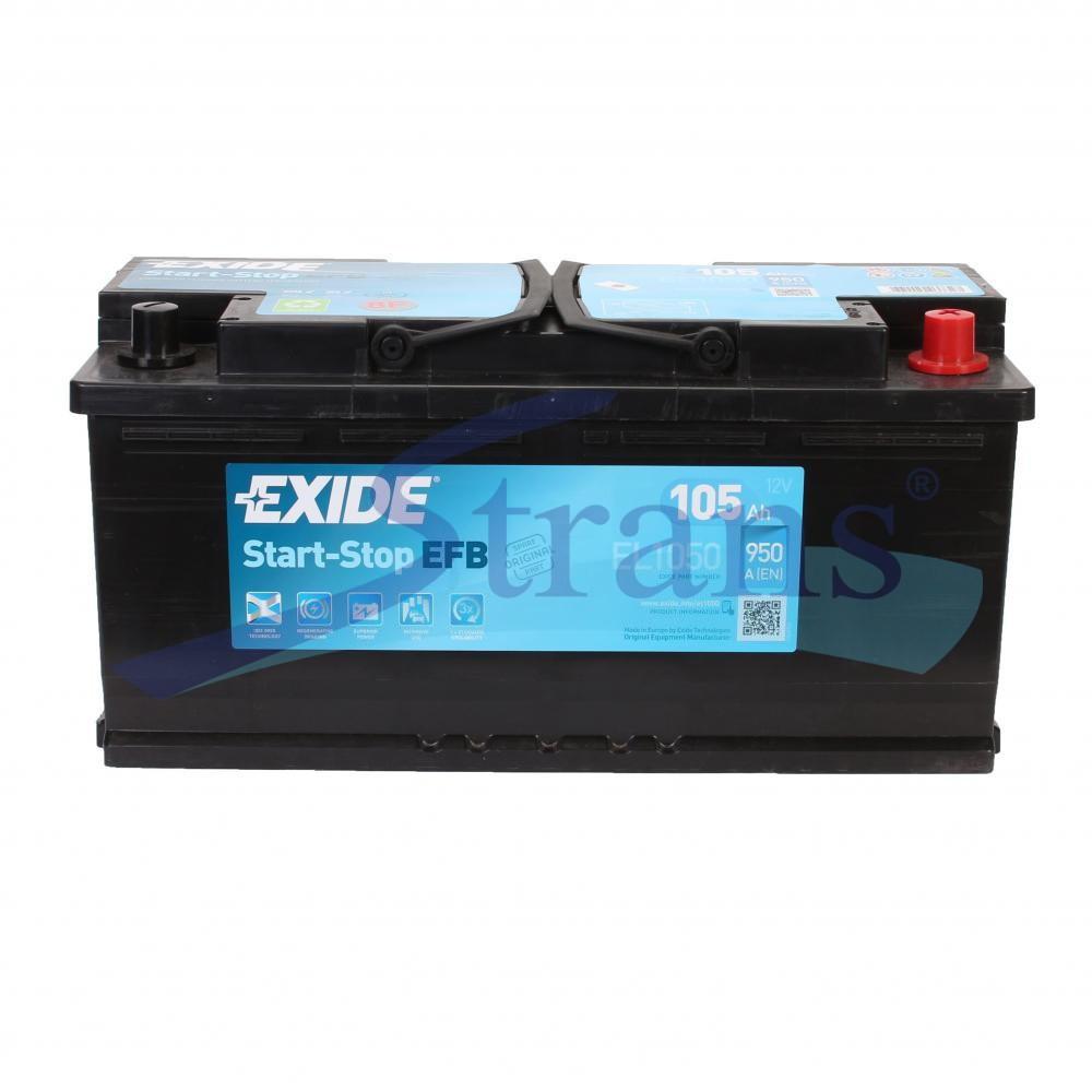 АКУМУЛЯТОР 12V 105AH 950A R+ START&STOP EFB 392*175*190MM EL1050