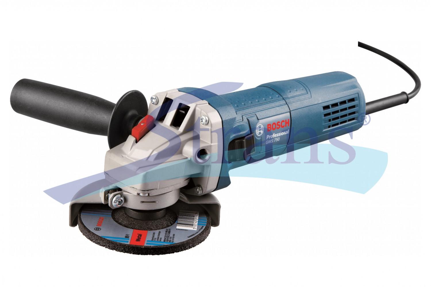ШЛІФМАШИНА КУТОВА МЕРЕЖЕВА BOSCH GWS 750-125 Ø125MM 750W 11000 ОБ/ХВ (БЕЗ РЕГУЛ. ШВИДКОСТІ) 0601394001