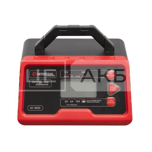 ПРИСТРІЙ ЗАРЯДНИЙ АКУМУЛЯТОРА 12V 2A/6A/10A, 24V 2A/6A 2.2-200AH AT3025