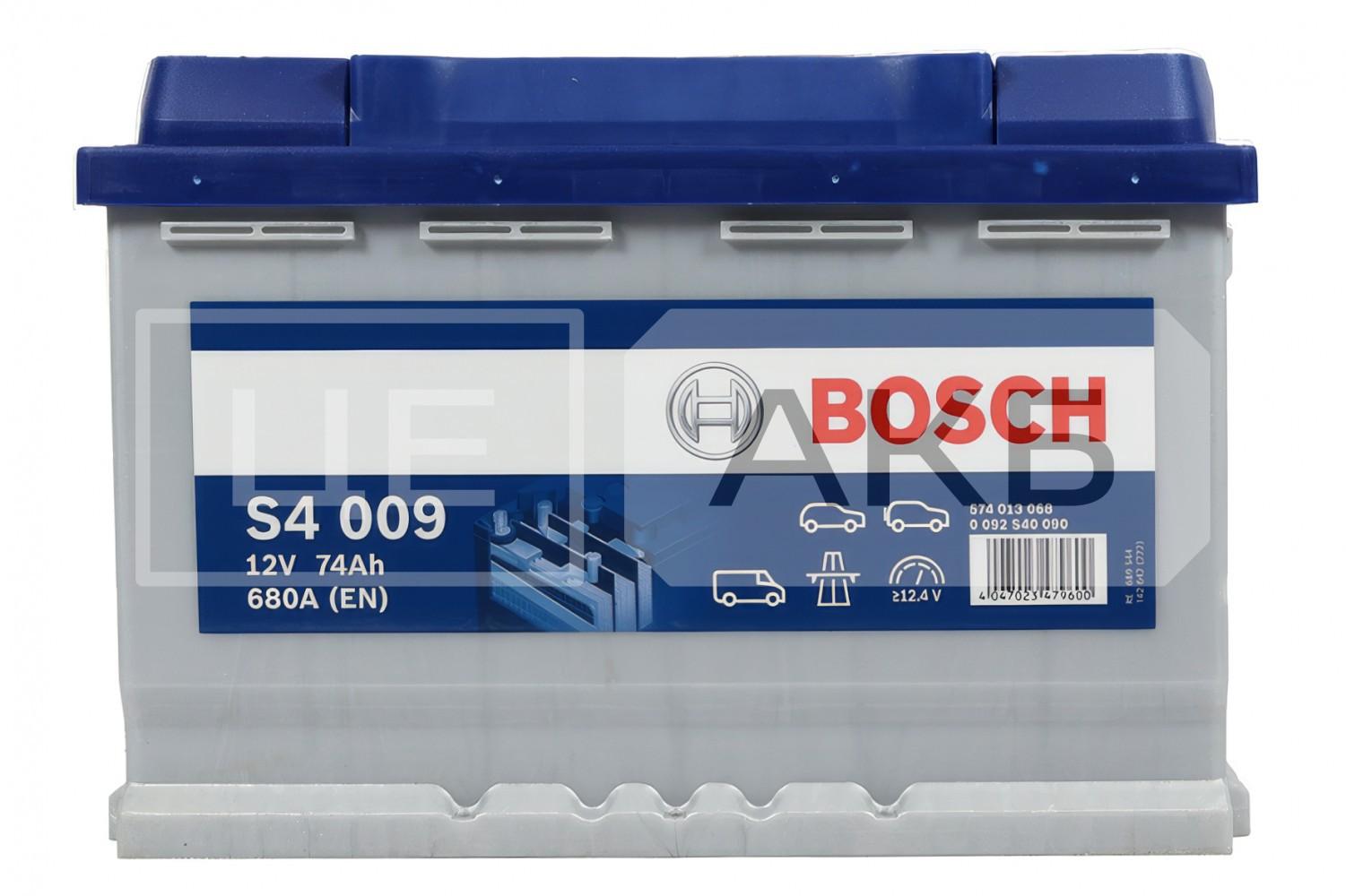 АКУМУЛЯТОР 12V 74AH 680A L+ S4 278*175*190MM 0092S40090