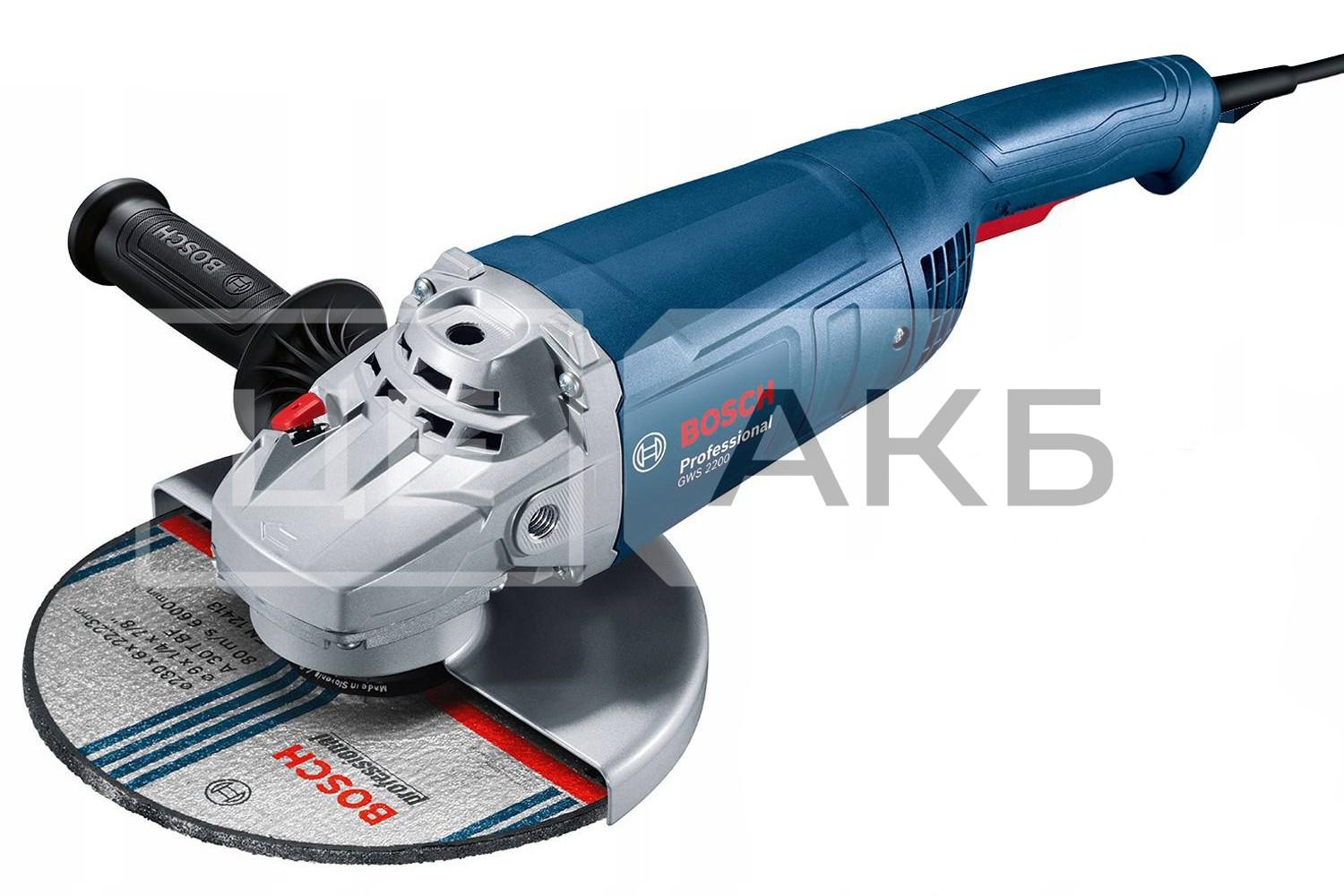 ШЛІФМАШИНА КУТОВА BOSCH GWS 2200 Ø230MM 2200W 6500 ОБ/ХВ 06018C1320
