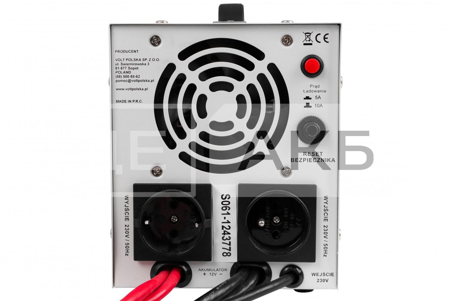 ДЖЕРЕЛО БЕЗПЕРЕБІЙНОГО ЖИВЛЕННЯ (UPS) VOLT SINUS PRO 1000E 12/230V (700/1000W) 10A (ПРАВИЛЬНА (ЧИСТА) СИНУСОЇДА) 3SP091012BPRZ232