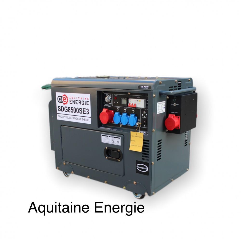 ГЕНЕРАТОР ДИЗЕЛЬНИЙ AQUITAINE ENERGIE 2022 РІК 8KVA 6.4KW 230/400V VIN:SDG8500SE3 ТРИФАЗНИЙ ЕЛЕКТРОЗАПУСК SDG8500SE3