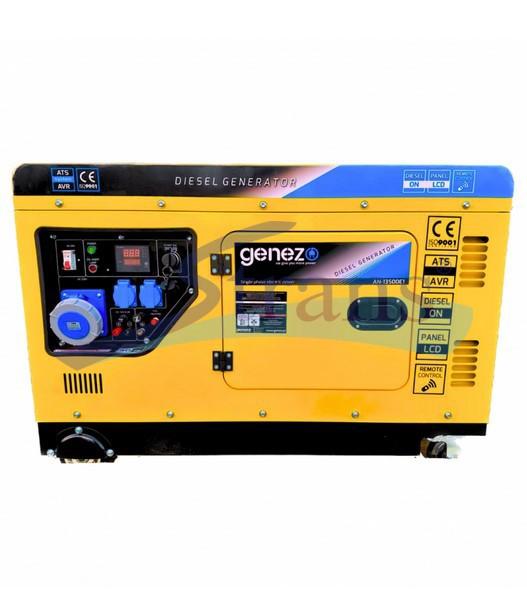 ГЕНЕРАТОР ДИЗЕЛЬНИЙ GENEZO AN13500E1 12.5/13.75KVA 10/11KW 230V ОДНОФАЗНИЙ ЕЛЕКТРОЗАПУСК/ ДИСТАНЦІЙНИЙ AN13500E1