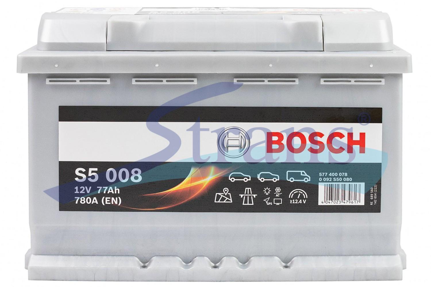 АКУМУЛЯТОР 12V 77AH 780A R+ S5 278*175*190MM B13 0092S50080