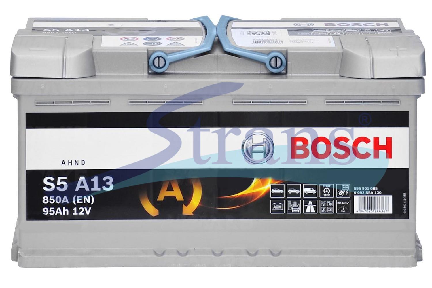 АКУМУЛЯТОР AGM 12V 95AH 850A R+ S5 A13 353*175*190MM 0092S5A130