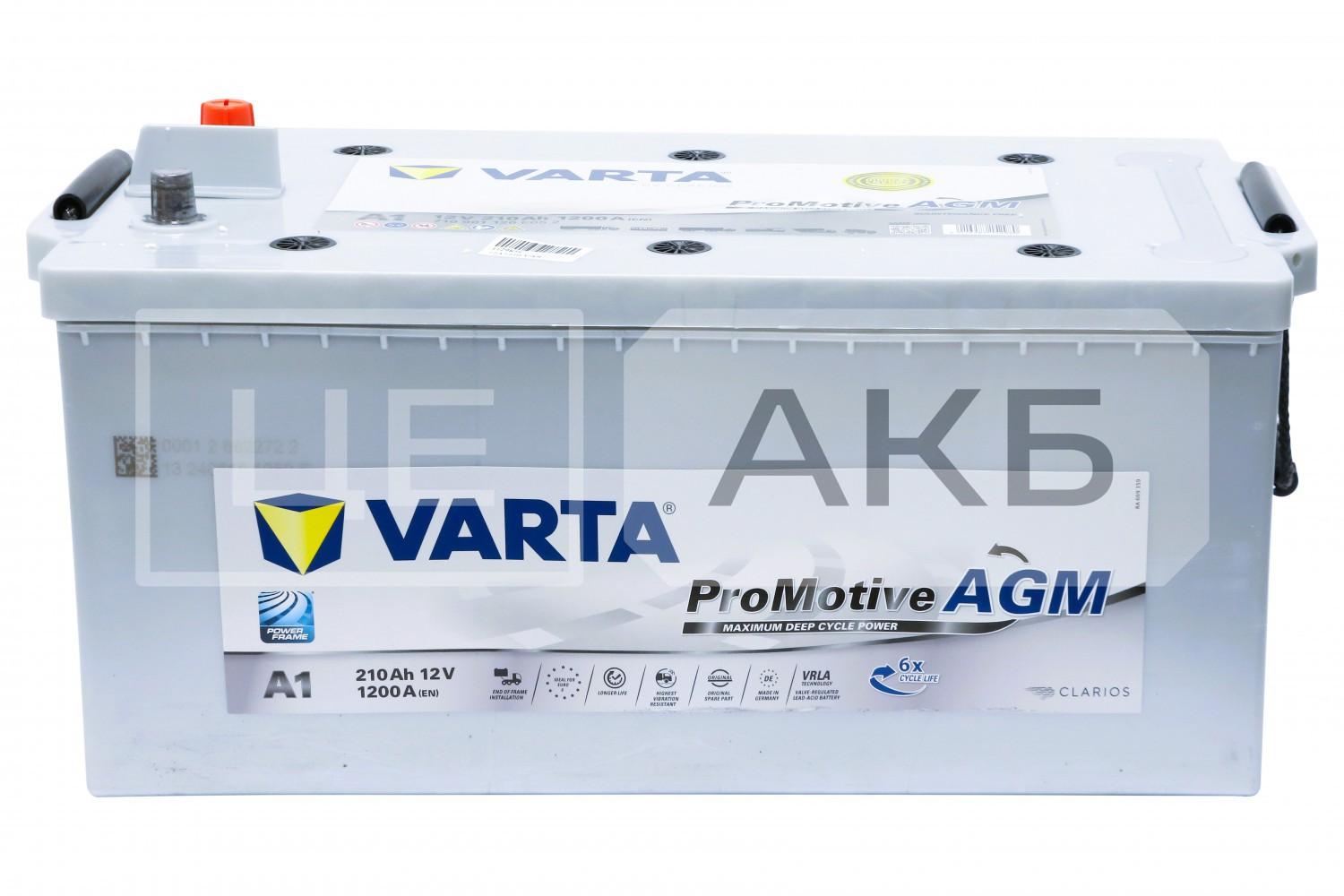 АКУМУЛЯТОР AGM 12V 210AH 1200A L+ 518*276*242MM 710901120