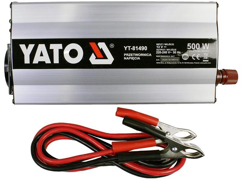 ПЕРЕТВОРЮВАЧ НАПРУГИ 12V/230V 500W YT81490