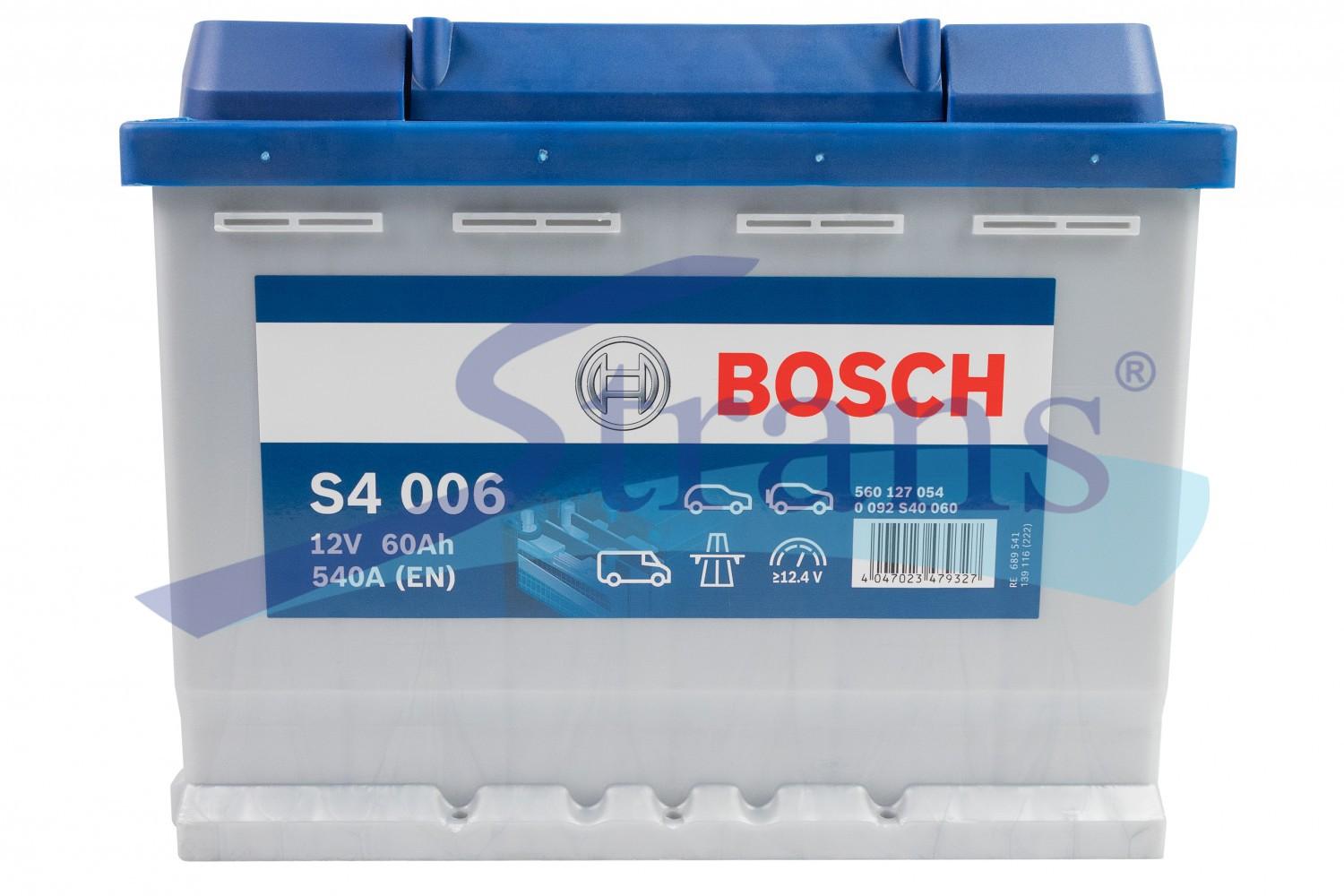 АКУМУЛЯТОР 12V 60AH 540A S4 L+ 242*175*190MM 0092S40060