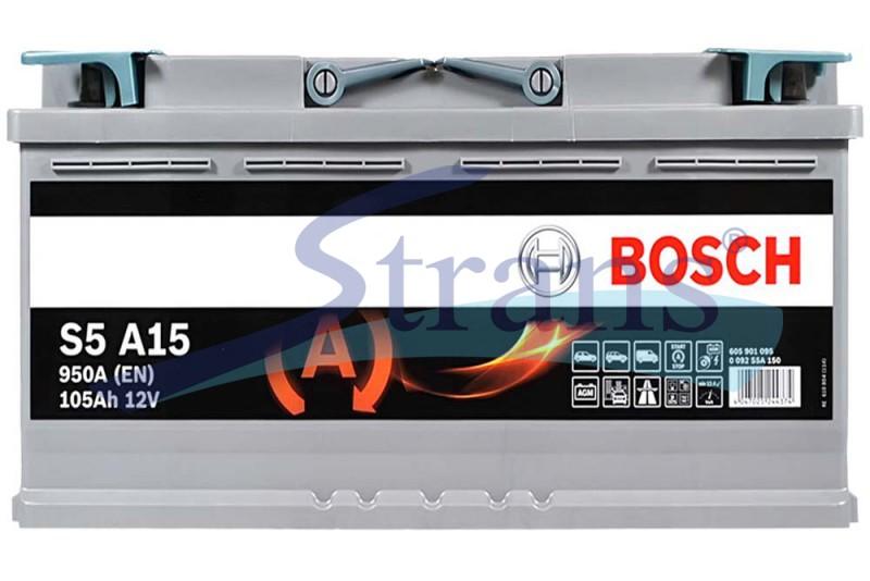 АКУМУЛЯТОР AGM 12V 105AH 950A R+ START&STOP 394*175*190MM 0092S5A150