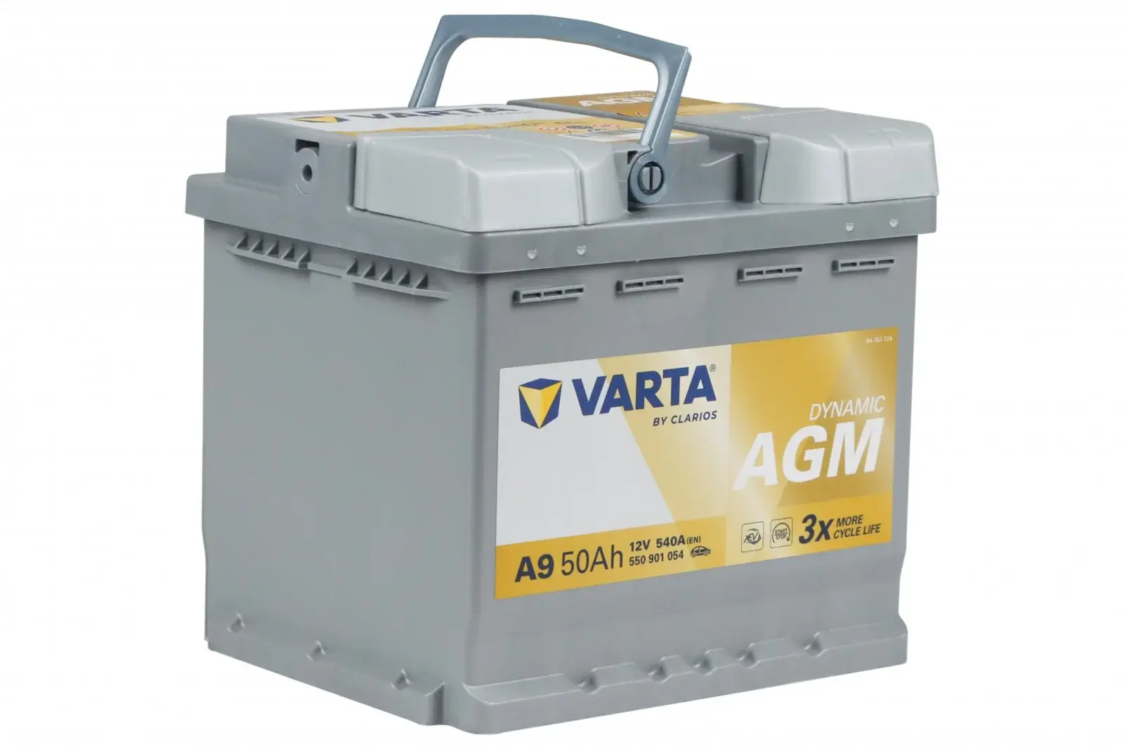АКУМУЛЯТОР AGM 12V 50AH 540A R+ DYNAMIC 207*175*190MM 550901054