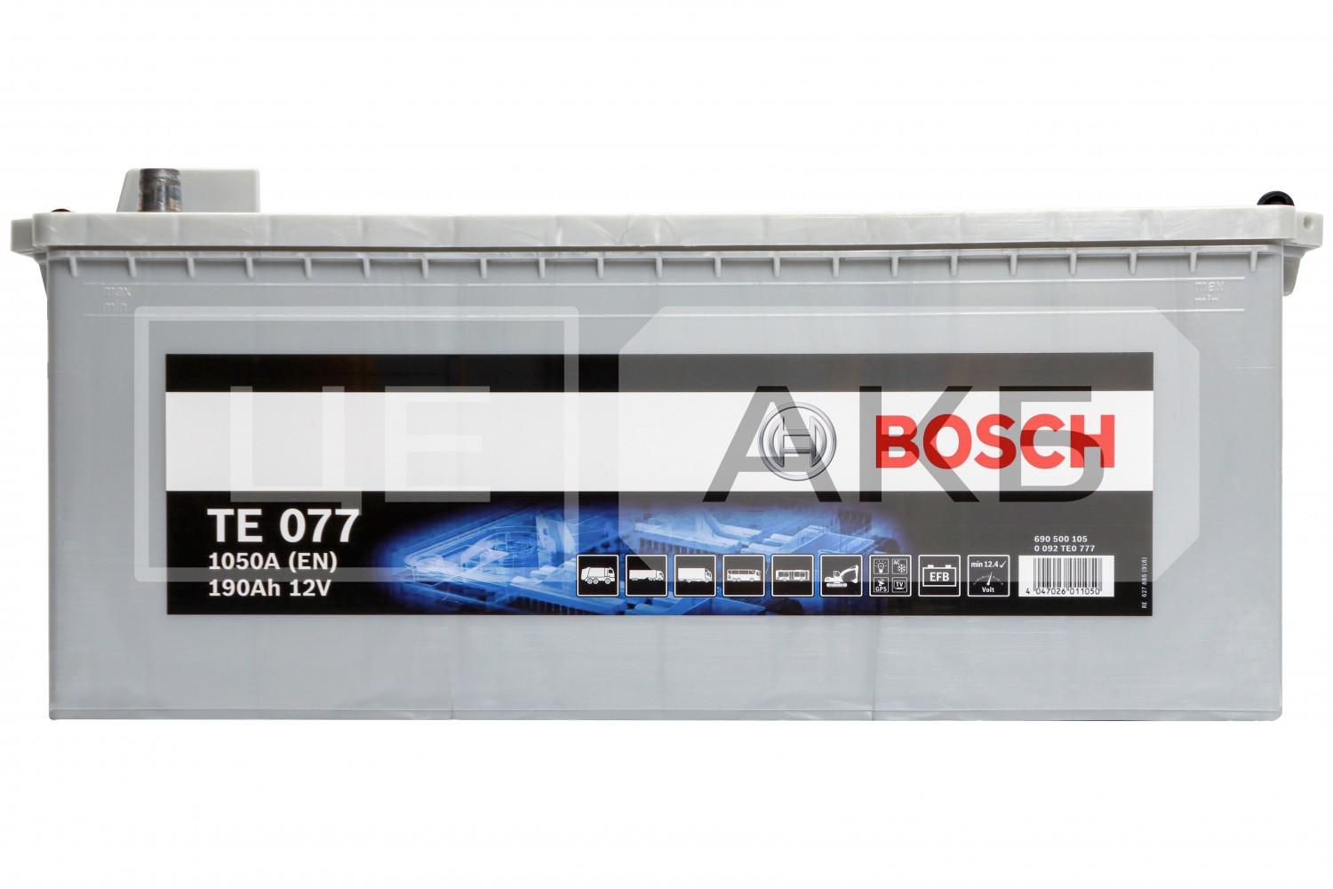 АКУМУЛЯТОР 12V 190AH 1050A L+ TE EFB  513*222*223MM 0092TE0777