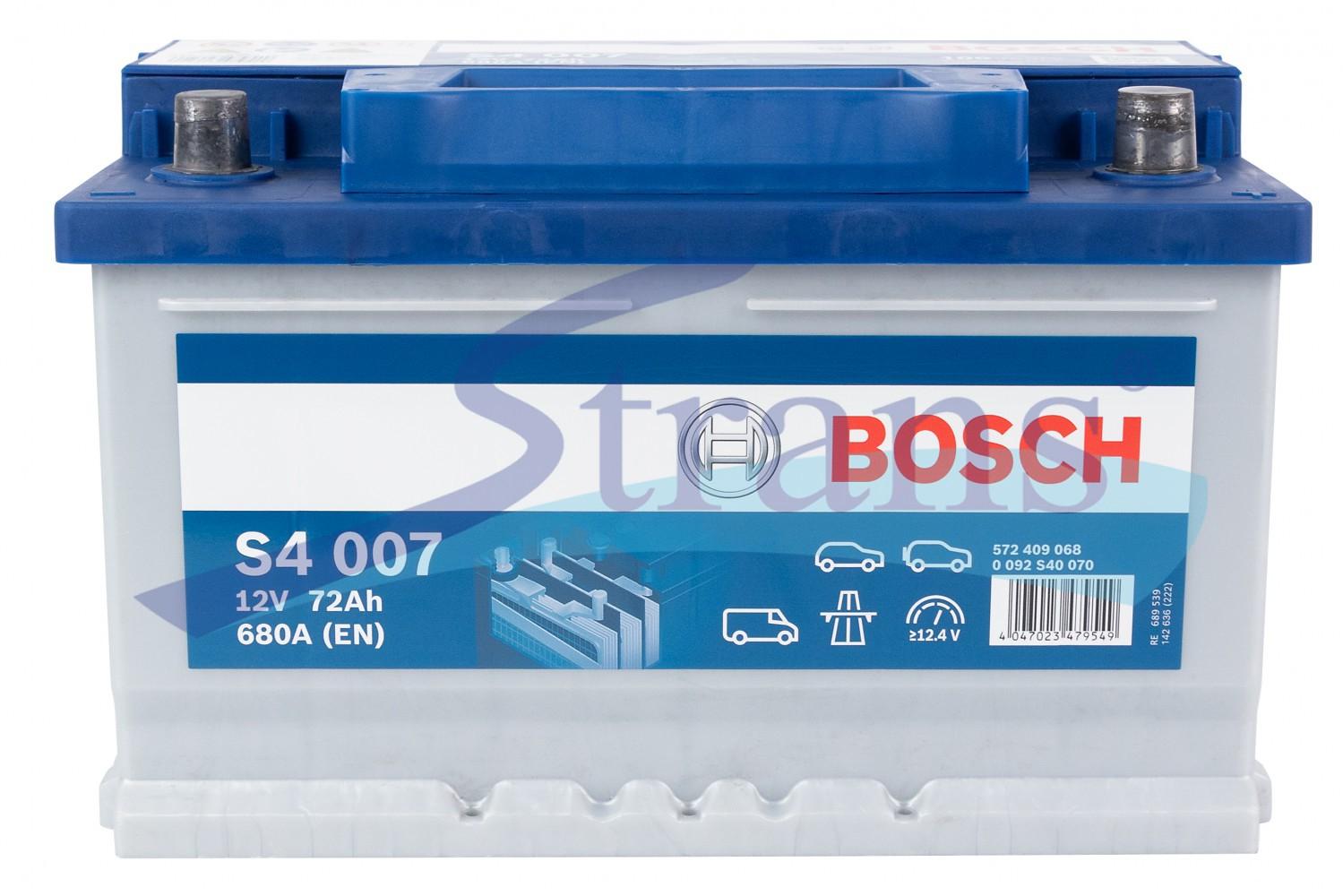 АКУМУЛЯТОР 12V 72AH 680A R+ S4 278*175*175MM 0092S40070
