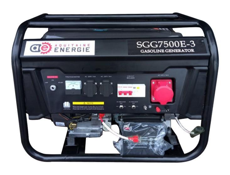 ГЕНЕРАТОР БЕНЗИНОВИЙ AQUITAINE ENERGIE SGG7500E3 2022 РІК 8.0/9.0KVA 6.4/7.2KW 230/400V ТРИФАЗНИЙ РУЧНИЙ/ ЕЛЕКТРОСТАРТЕР SGG7500E3