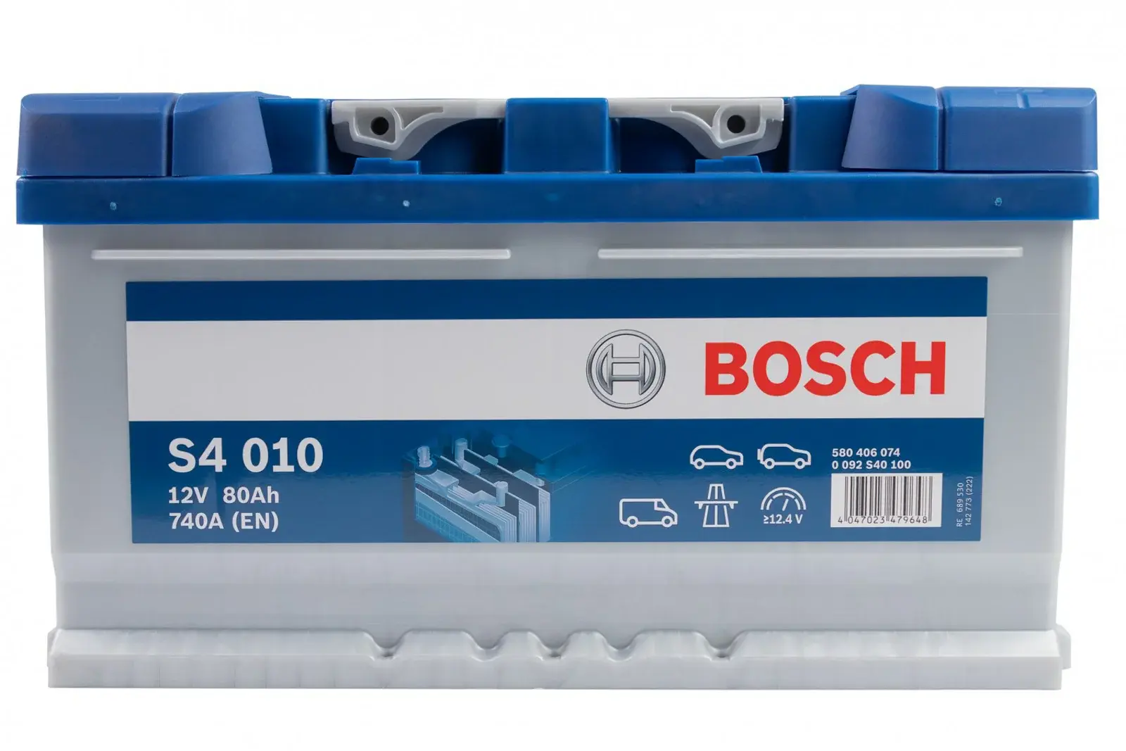 АКУМУЛЯТОР 12V 80AH 740A R+ S4 315*175*175MM 0092S40100