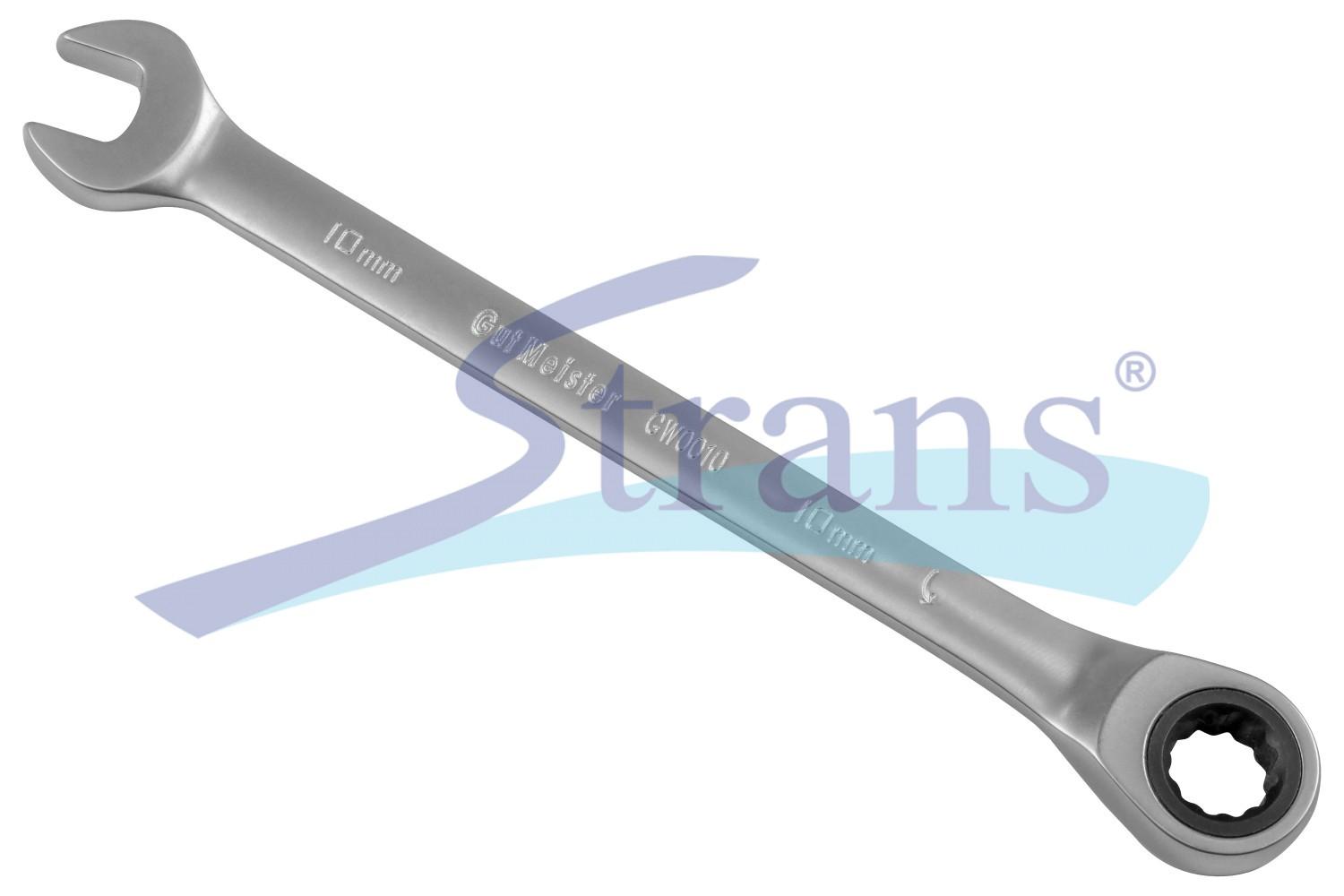 КЛЮЧ РОЖКОВО-НАКИДНИЙ З ТРЕЩІТКОЮ GUT MEISTER 10MM RW0010