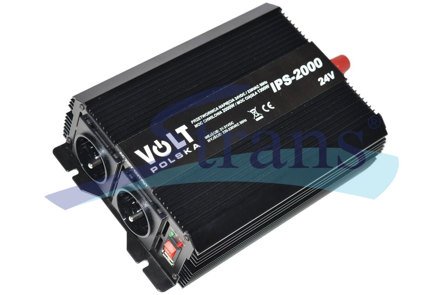 ПЕРЕТВОРЮВАЧ НАПРУГИ 24V/230V 1000/2000W IPS-2000 3IPS200024