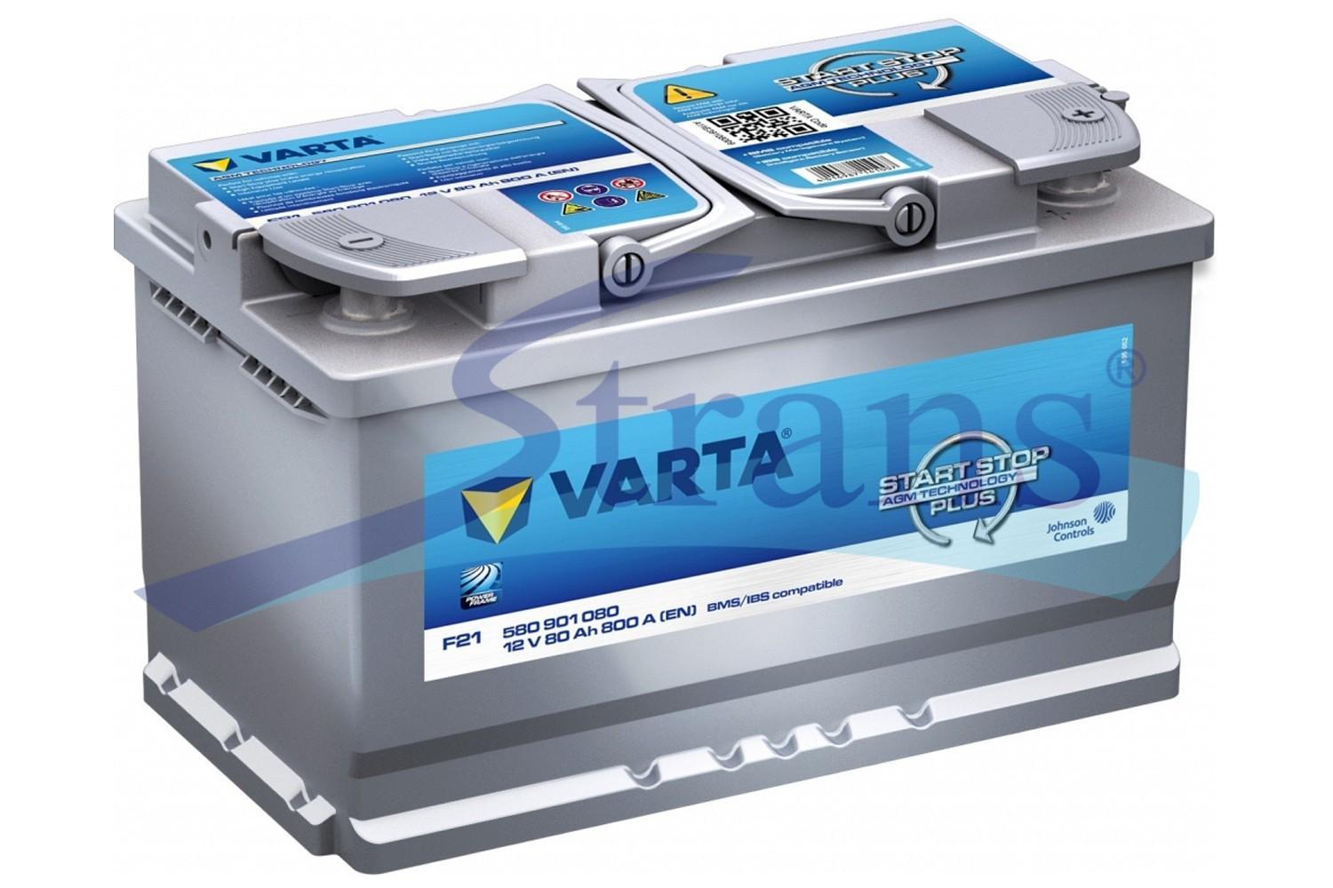 АКУМУЛЯТОР AGM 12V 80AH 800А R+ SILVER DYNAMIC 315*175*190MM VA580901080