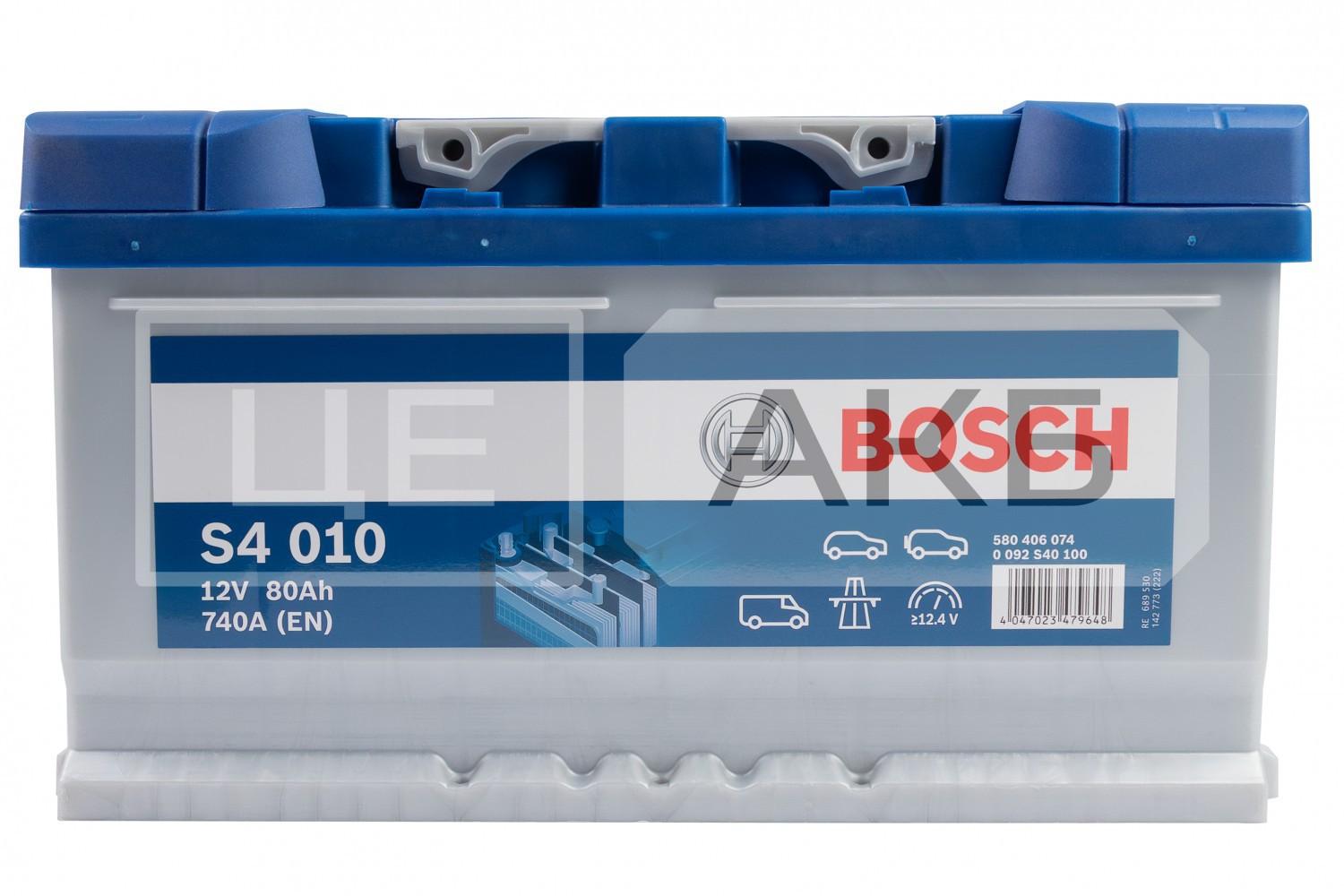 АКУМУЛЯТОР 12V 80AH 740A R+ S4 315*175*175MM 0092S40100
