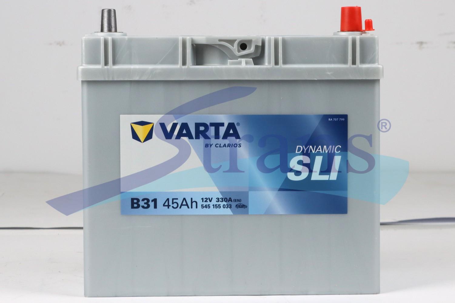 АКУМУЛЯТОР 12V 45AH 330A R+ DYNAMIC SLI 238*129*227MM (B31) 545155033