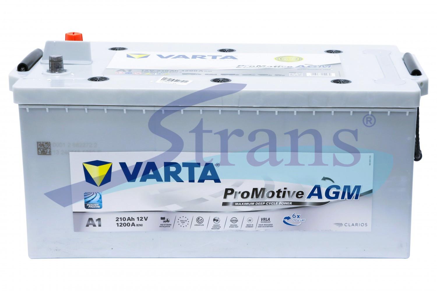 АКУМУЛЯТОР AGM 12V 210AH 1200A L+ 518*276*242MM 710901120