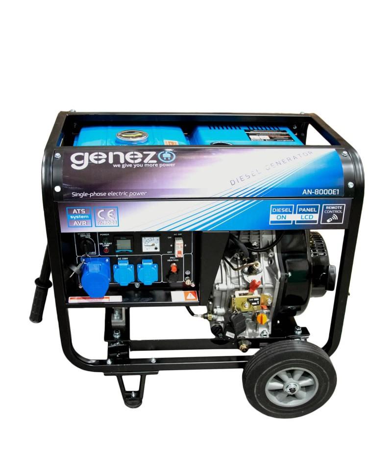 ГЕНЕРАТОР ДИЗЕЛЬНИЙ GENEZO AN8000E1 2022 РІК 9.5KVA 7.5KW 230V ОДНОФАЗНИЙ РУЧНИЙ/ ЕЛЕКТРОСТАРТЕР/ ДИСТАНЦІЙНИЙ AN8000E1