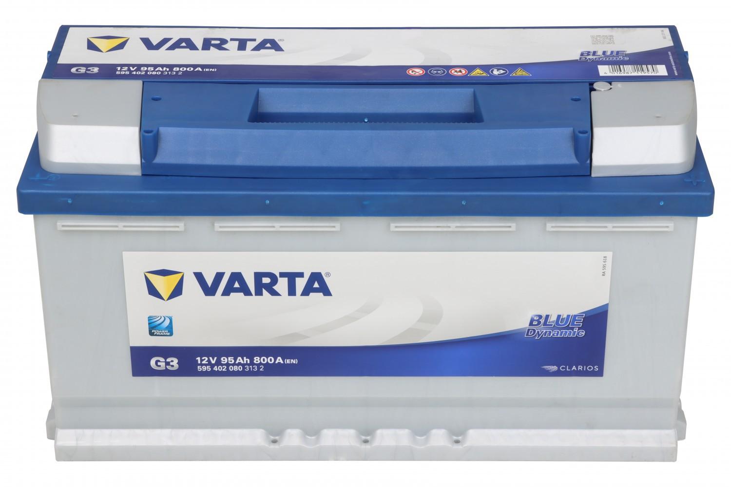 АКУМУЛЯТОР 12V 95AH 800A VARTA BLUE DYNAMIC R+ 353*175*190MM B595402080