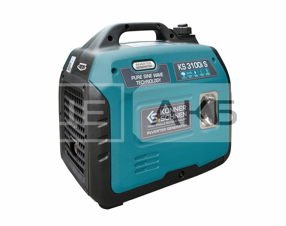 ГЕНЕРАТОР БЕНЗИНОВИЙ ІНВЕРТОРНИЙ KONNER & SOHNEN KS3100IS 2.8/3.1KW, 3.5/3.88KVA 230V (МІДНА ОБМОТКА) ОДНОФАЗНИЙ РУЧНИЙ ЗАПУСК (ЧИСТА СИНУСОЇДА) KS3100IS